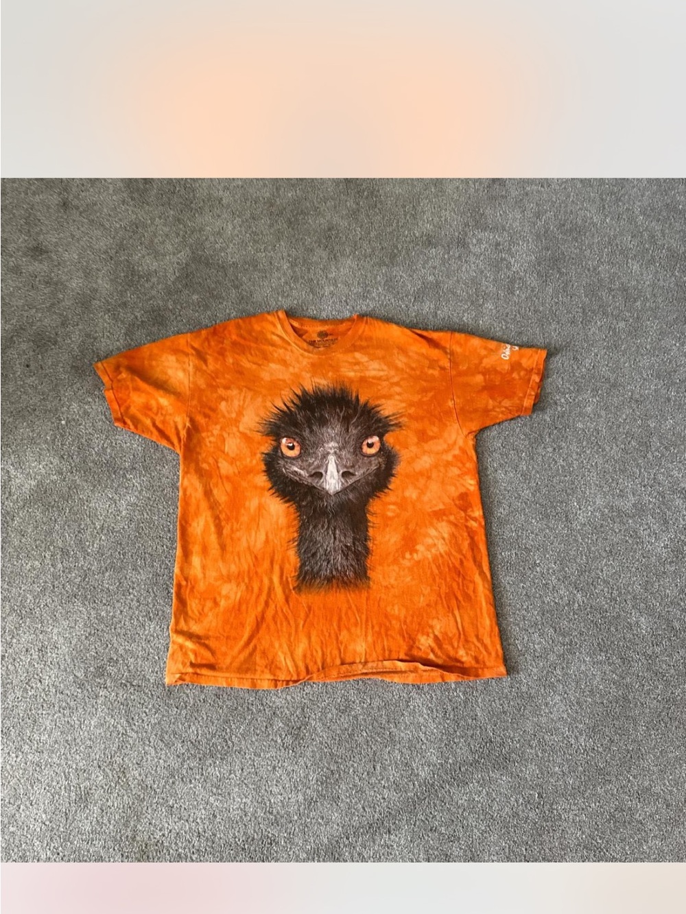 The Mountain Orange Tie-Dye Emu Graphic Tee